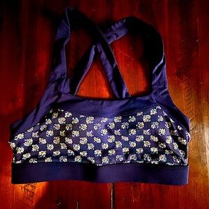 FABLETICS | Navy Daisy Sport Bra Festival Top